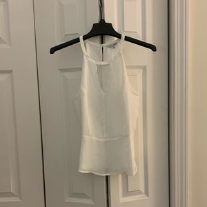 White Naked Zebra tank top